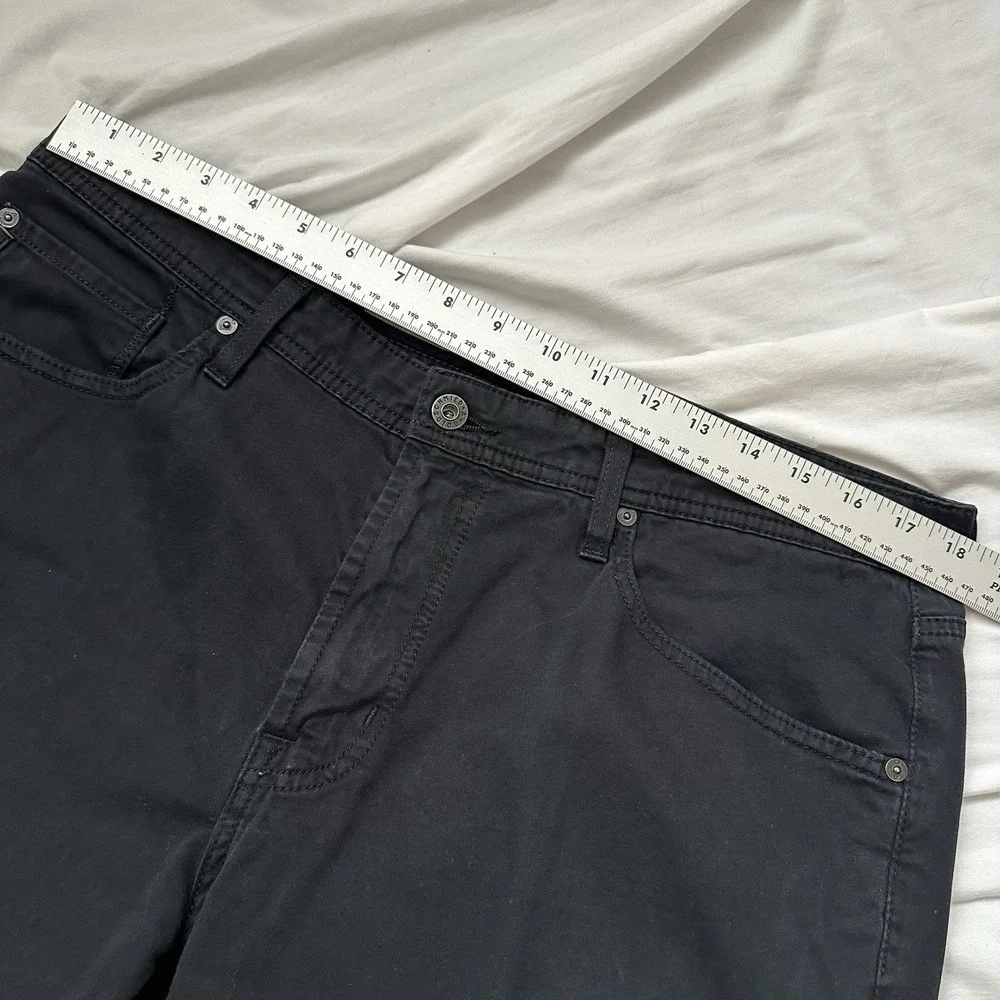 AG‎ Adriano Goldschmied The Graduate Pants Mens 36x34 Black Tailored Leg Sateen